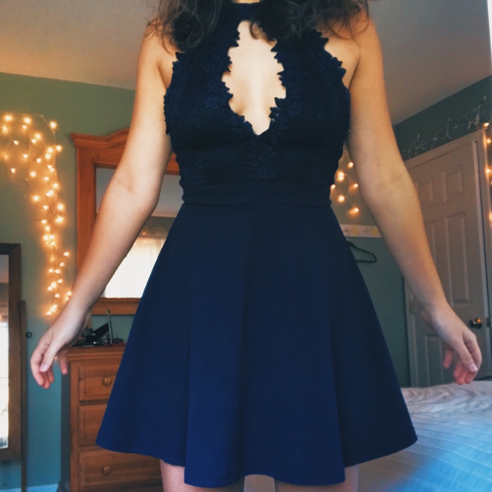 Navy blue homecoming dress